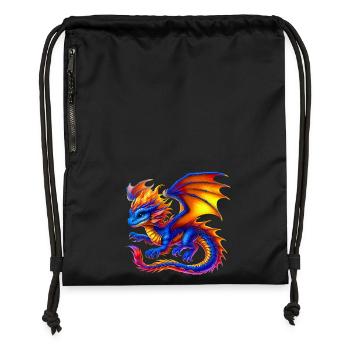 Dragon - Gymsac made from recycled material - black - Front