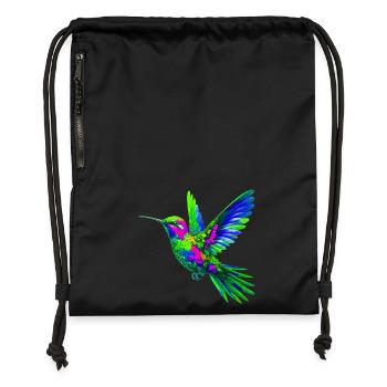 Colibri - Sac à cordon en polyester recyclé - noir - Devant