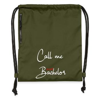 Bachelor 2026 Abschluss Promotion Sponsion - Turnbeutel aus Recycling-Material - military Green - Vorne