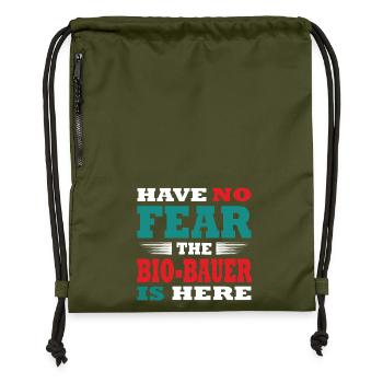 N’ayez crainte, la Bio-Bauer est là Tenue - Sac à cordon en polyester recyclé - military green - Devant