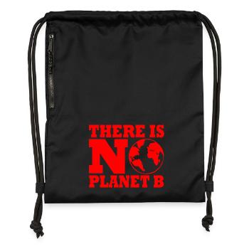 There is no planet B - Sac à cordon en polyester recyclé - noir - Devant