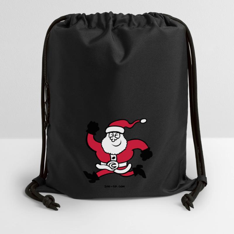 Exécution de Père Noël Sac à cordon en polyester recyclé