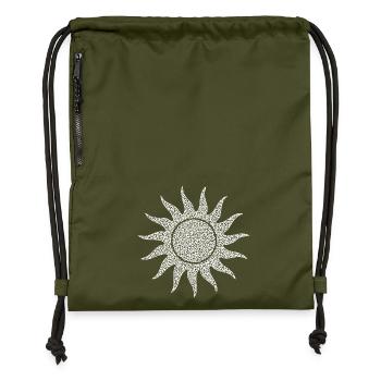 Sun Sunbeams Spiritual Yoga Reiki - Gymsac made from recycled material - military green - Front
