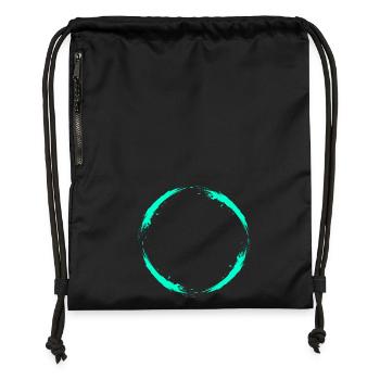 Kreis Türkis Design Neu Variante Vektor Rund - Sac à cordon en polyester recyclé - noir - Devant