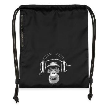 Schimpanse - Chimpanzee - Music - Turnbeutel aus Recycling-Material - Schwarz - Vorne