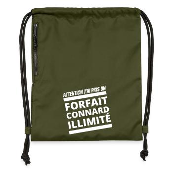 téléphone, forfait téléphone, téléphone portable - Sac à cordon en polyester recyclé - military green - Devant