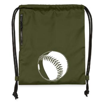 Baseball Skizze - Turnbeutel aus Recycling-Material - military Green - Vorne