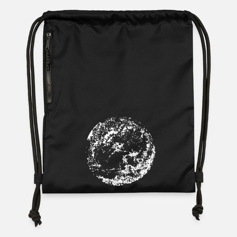 Circle | Art | Moon | True Moon Love - Gymsac made from recycled material - black