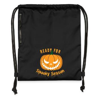spooky season - Turnbeutel aus Recycling-Material - Schwarz - Vorne