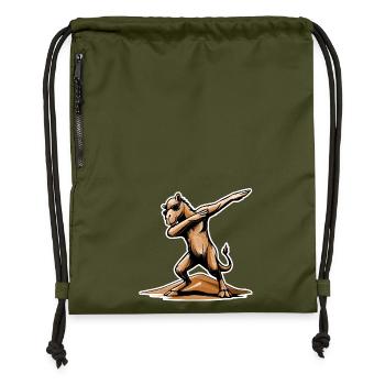 Cool Dab Dance Dromedary – Desert Fun à Dubaï - Sac à cordon en polyester recyclé - military green - Devant