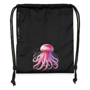 Jellyfish Sea Creatures Carnival Tentacles Fire Jellyfish - Gymsac made from recycled material - military green - Front