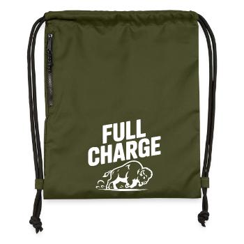 Full Charge - Gymsac made from recycled material - military green - Front