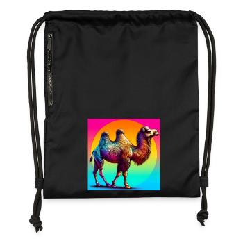 chameau - Sac à cordon en polyester recyclé - noir - Devant