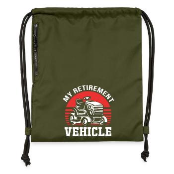 Pelouse (prairie) Tondeuse à gazon - Sac à cordon en polyester recyclé - military green - Devant