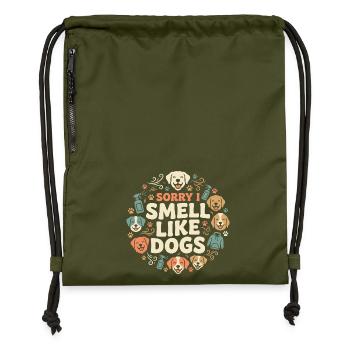Technicien en chenil, assistant en chenil, soins aux animaux - Sac à cordon en polyester recyclé - military green - Devant