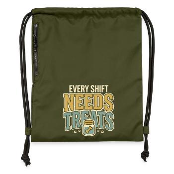 Technicien en chenil, assistant en chenil, soins aux animaux - Sac à cordon en polyester recyclé - military green - Devant