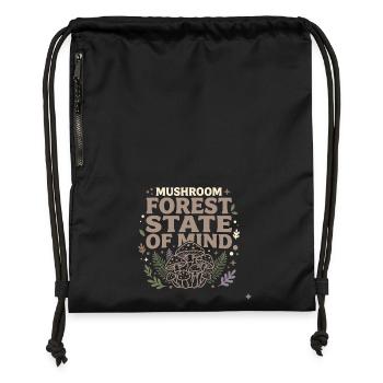 Don de Fée Forêt de Fées Champignons du Fairycore - Sac à cordon en polyester recyclé - noir - Devant