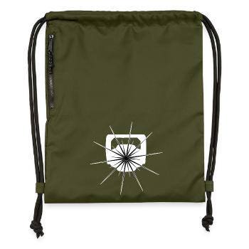 Movinghead-Weiss - Sac à cordon en polyester recyclé - military green - Devant