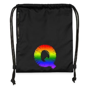 Rainbow Q - Gymsac made from recycled material - black - Front