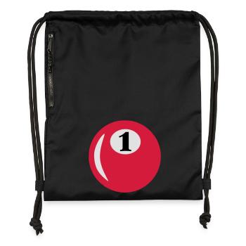 1st birthday - Gymsac made from recycled material - black - Front