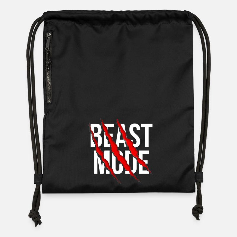 Beast mode - Sac à cordon en polyester recyclé - noir