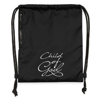 Child of God en blanc - Sac à cordon en polyester recyclé - military green - Devant