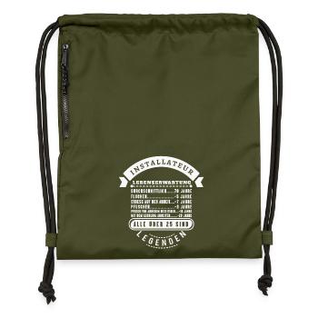 INSTALLATEUR lebenserwartung - Turnbeutel aus Recycling-Material - military Green - Vorne