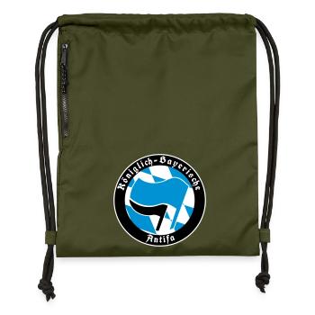 Königlich Bayerische Antifa - Turnbeutel aus Recycling-Material - military Green - Vorne