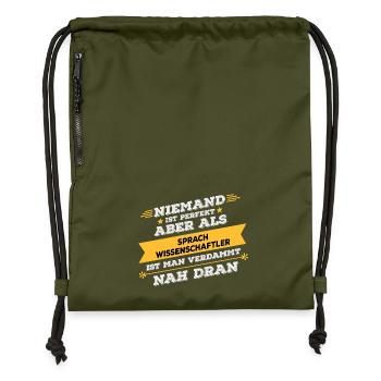 Sprachwissenschaftler Beruf Geschenk - Turnbeutel aus Recycling-Material - military Green - Vorne