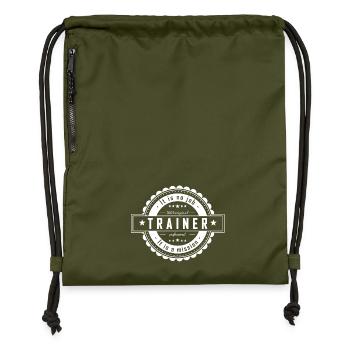 Trainer - Gymsac made from recycled material - military green - Front