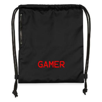 Gamer - Turnbeutel aus Recycling-Material - Schwarz - Vorne