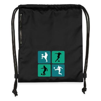 Football - Sac à cordon en polyester recyclé - noir - Devant