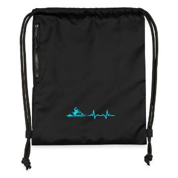 Heartbeats Canoe Sports T-shirt - Gymsac made from recycled material - black - Front