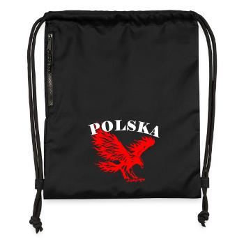 Polska - Turnbeutel aus Recycling-Material - Schwarz - Vorne