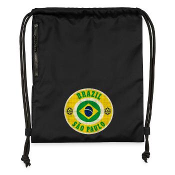 Brazil Sao Paulo / Gift / Gift Idea - Gymsac made from recycled material - black - Front