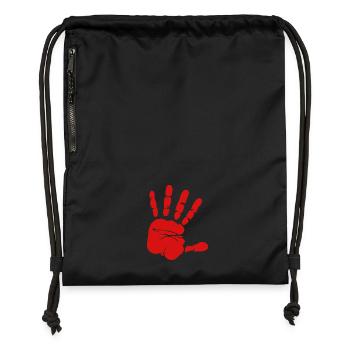 High five! - Turnbeutel aus Recycling-Material - Schwarz - Vorne
