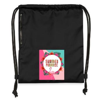 Summer paradise - Gymsac made from recycled material - black - Front