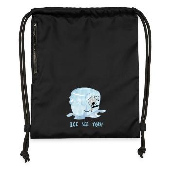 Ice see you! - Gymsac made from recycled material - black - Front