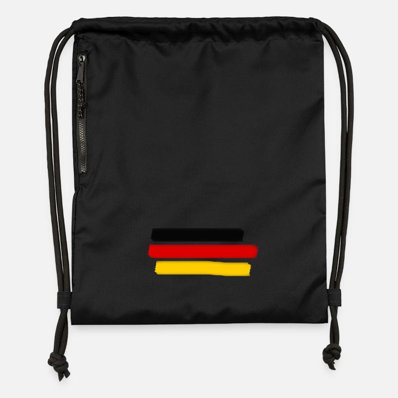 Germany flag - Gymsac made from recycled material - black