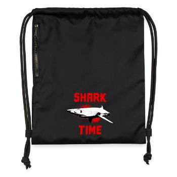 Great white shark fish ocean - Gymsac made from recycled material - black - Front