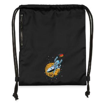 German astronaut in space - Gymsac made from recycled material - black - Front