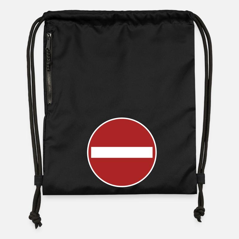 Entrée interdite! - Sac à cordon en polyester recyclé - noir
