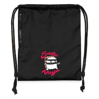 Sushi Essen Japan Geschenk - Turnbeutel aus Recycling-Material - Schwarz - Vorne