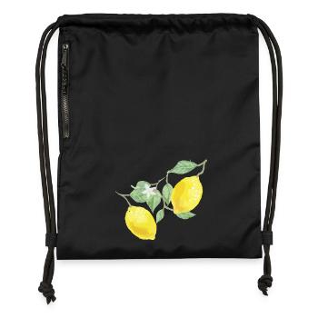 Lemons - Gymsac made from recycled material - black - Front