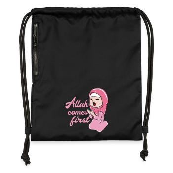 Muslim Islam Allah - Gymsac made from recycled material - black - Front