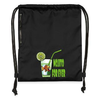 Mojito and goldfish - Gymsac made from recycled material - black - Front