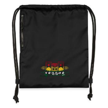 Bannière Reggae Sound System - Sac à cordon en polyester recyclé - noir - Devant