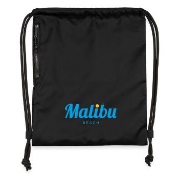 MALIBU Beach California - Turnbeutel aus Recycling-Material - Schwarz - Vorne
