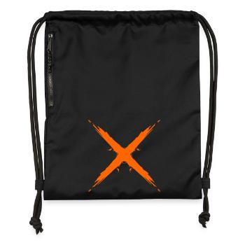 Cross Design Vector Brush New - Gymsac made from recycled material - black - Front