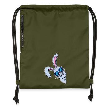 Cool Easter Bunny Easter Bunny Happy Easter - Gymsac made from recycled material - military green - Front